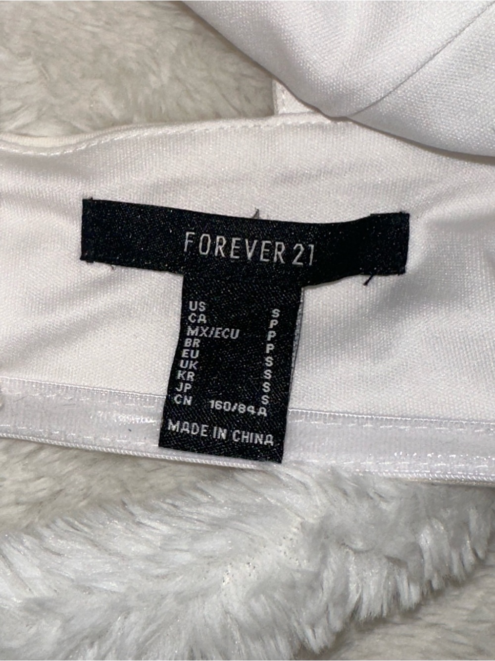 Forever 21 Deadstock White Casual Bustier Crop Top - Picture 4 of 5